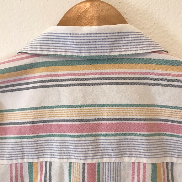 FOREVER 21 pastel striped button down top - Picture 4 of 5